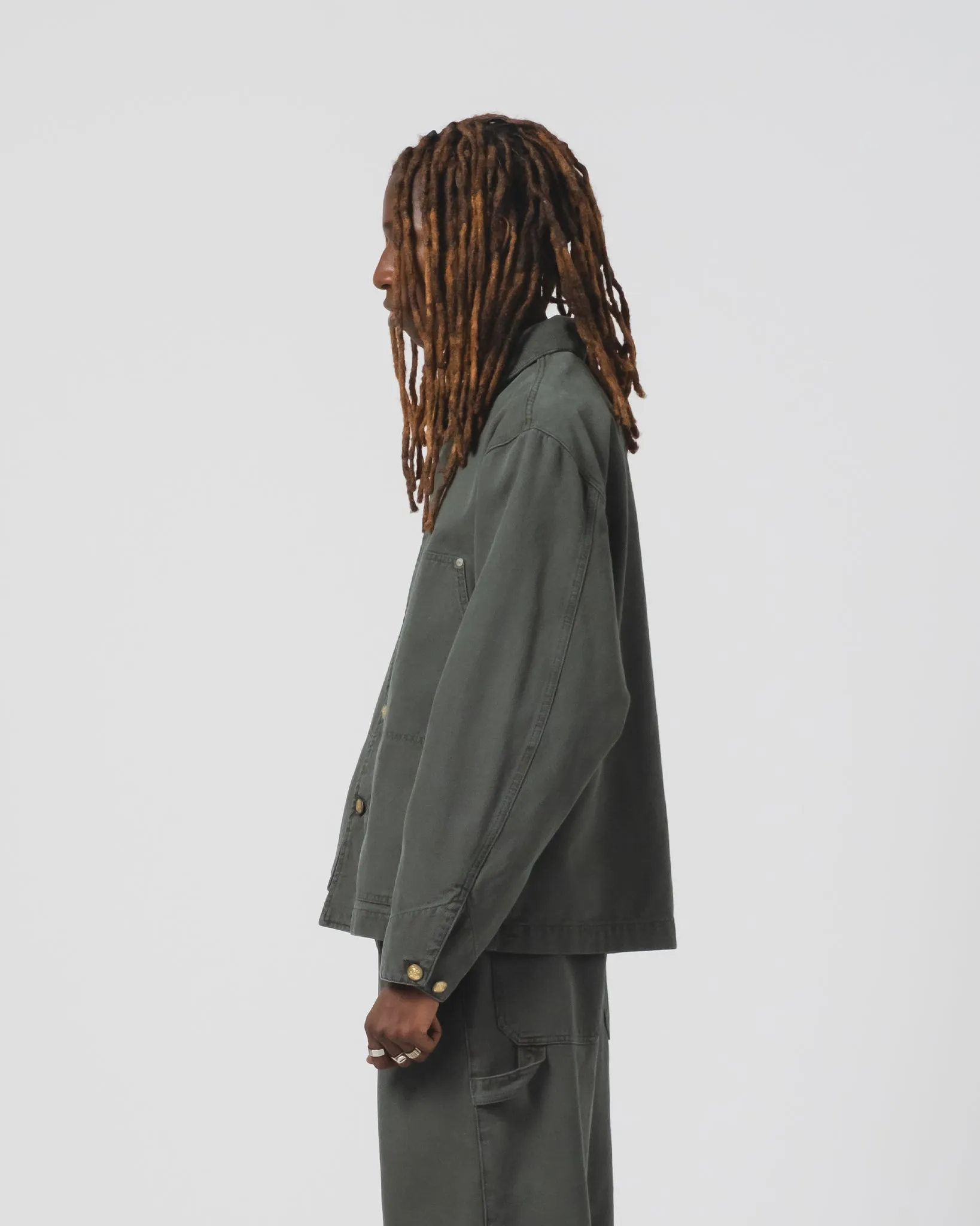 FullLengthZip Wind Resistant Arizona Jacket Canvas Forest Green