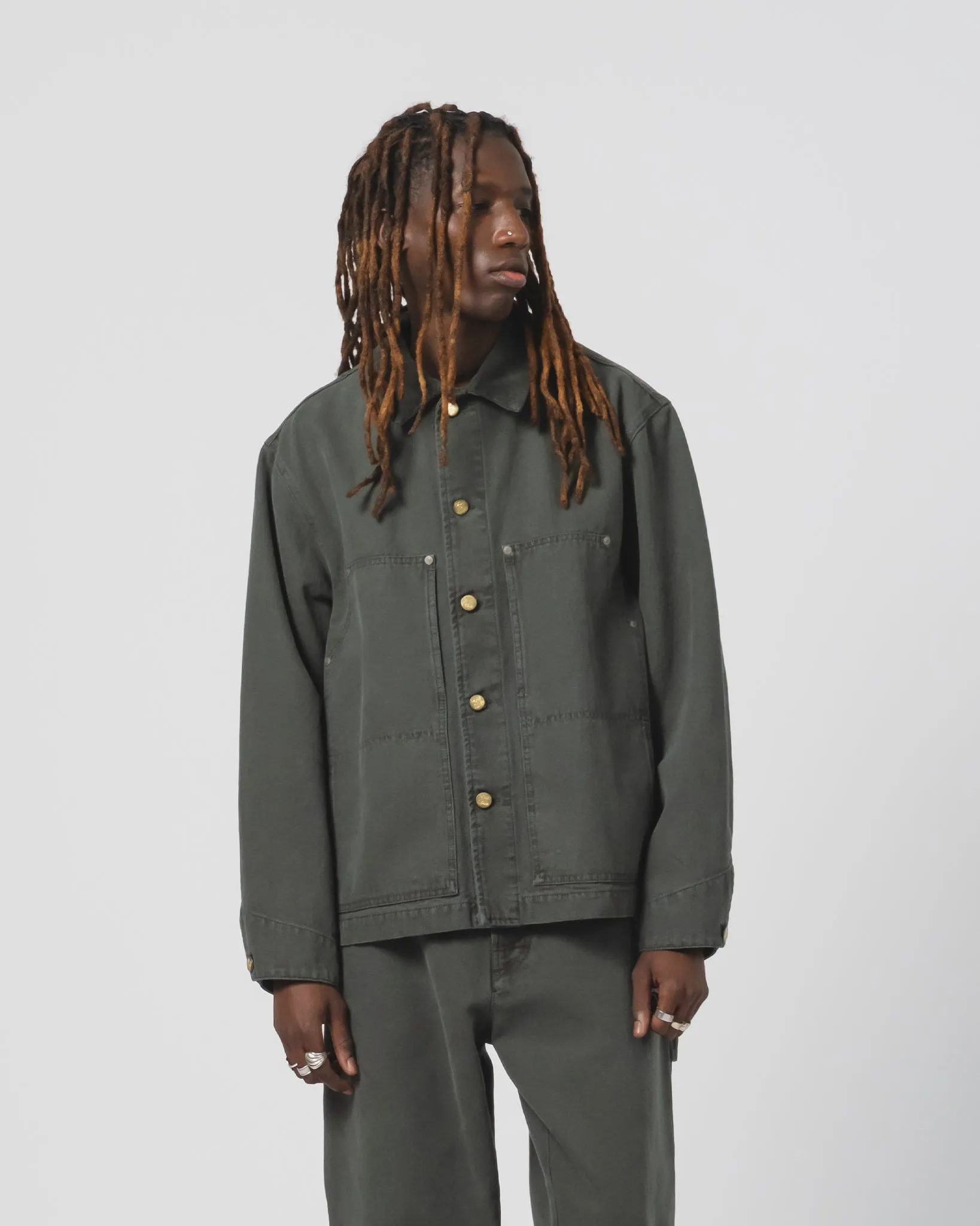 Flexible Comfort Interchangeable Liners Arizona Jacket Canvas Forest Green