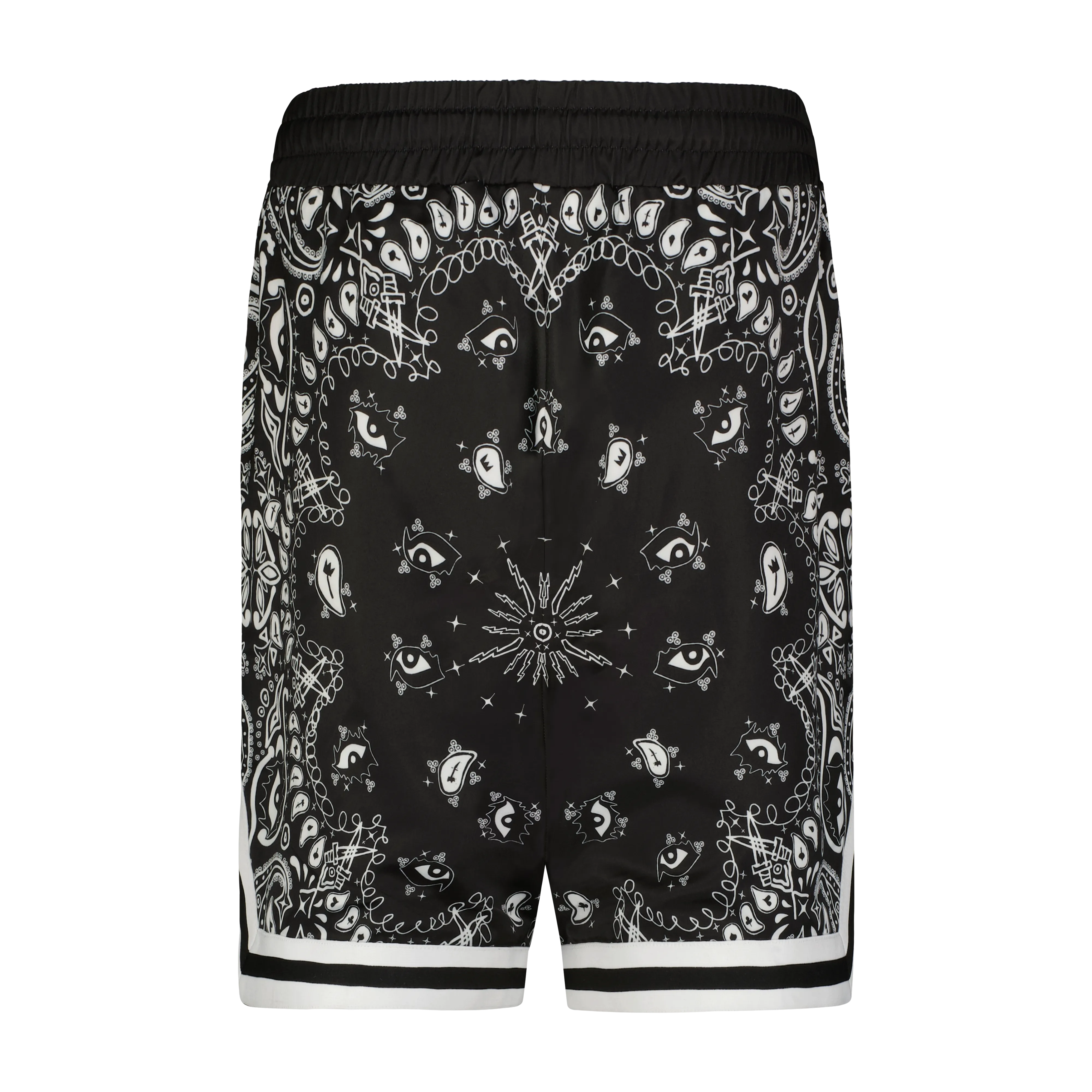 Comfortable Design PAISLEY VISCOSE BASKETBALL SHORT