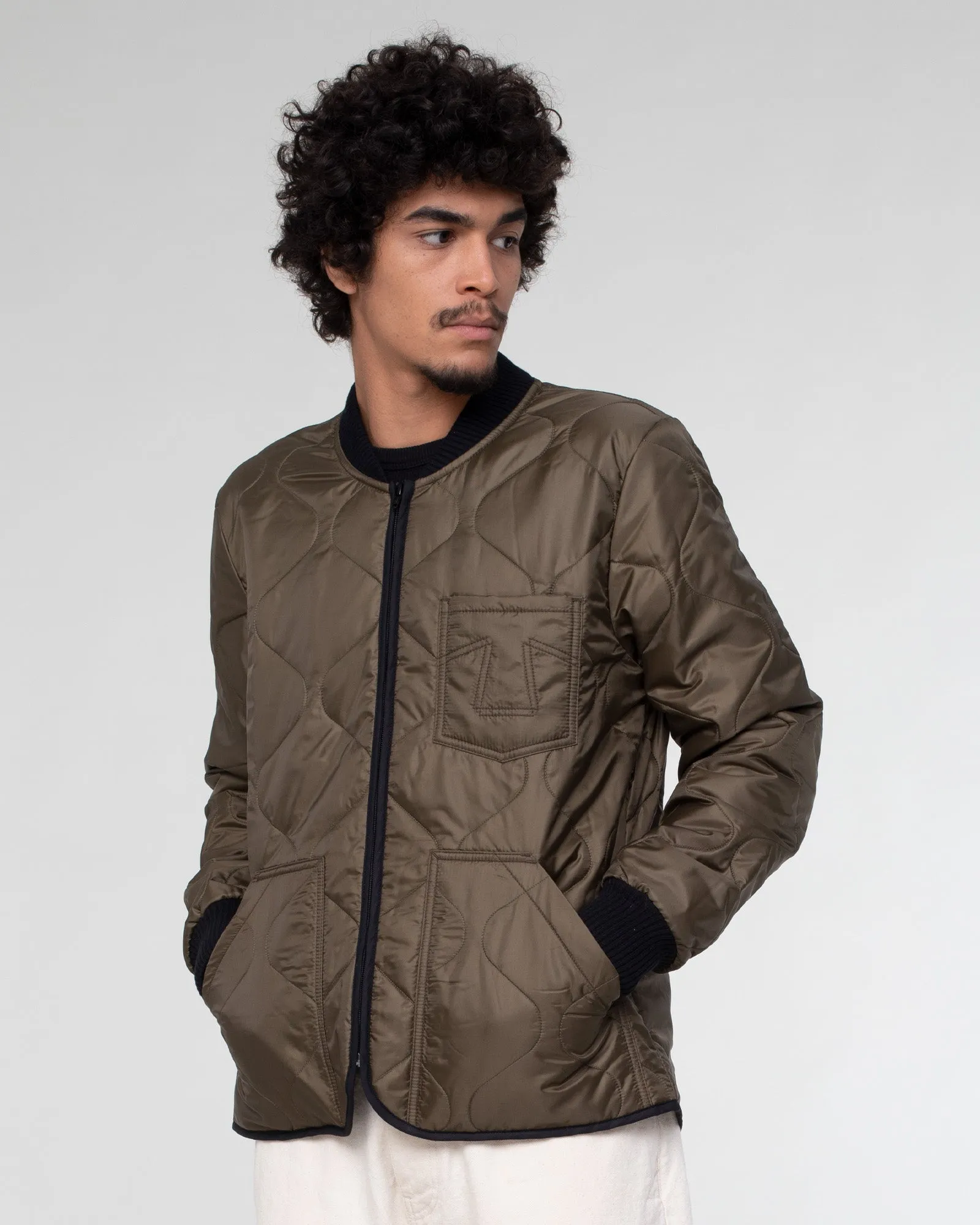 Recycled Material Construction QN Type 2 Frostbite Quilted Nylon Khaki