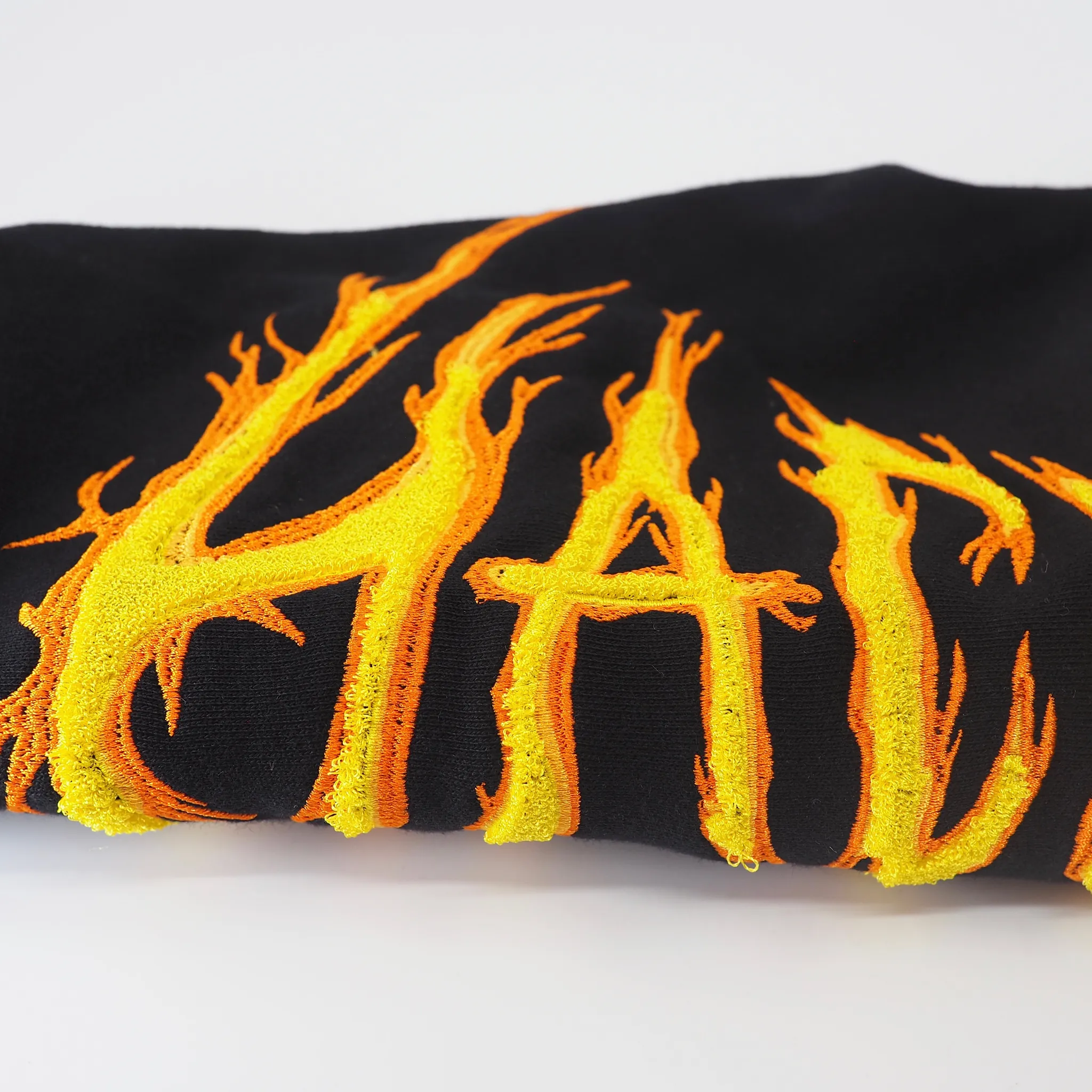 Retro futuristic Cinco de Mayo wear HAC ON FIRE HOODIE BLACK