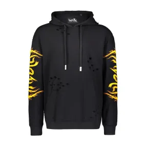 Chill Vibe HAC ON FIRE HOODIE BLACK