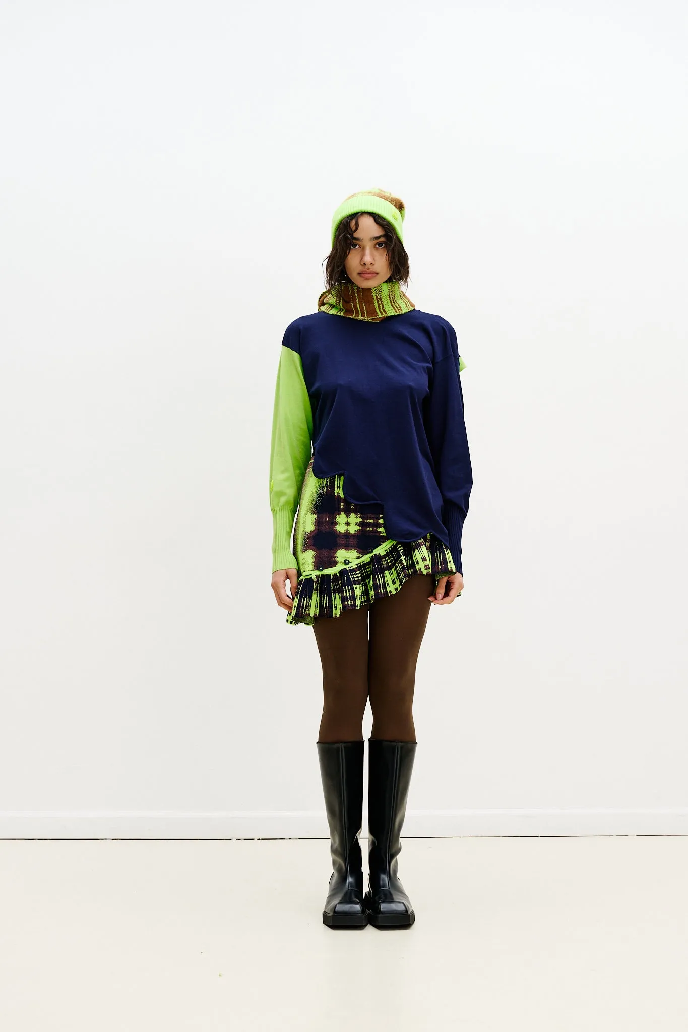 GARLEN WAVY MINI SKIRT FadeResistantTreatment