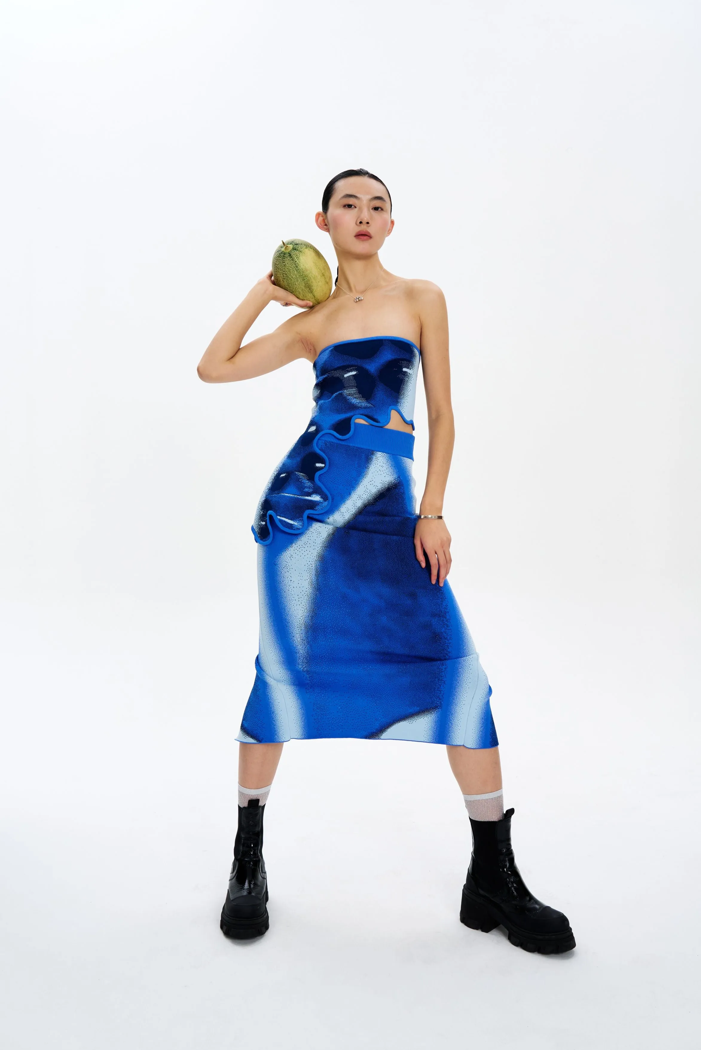 SOPHIE CHERRY PRINT MIDI SKIRT Comfort Design Tear Resistant Fabric