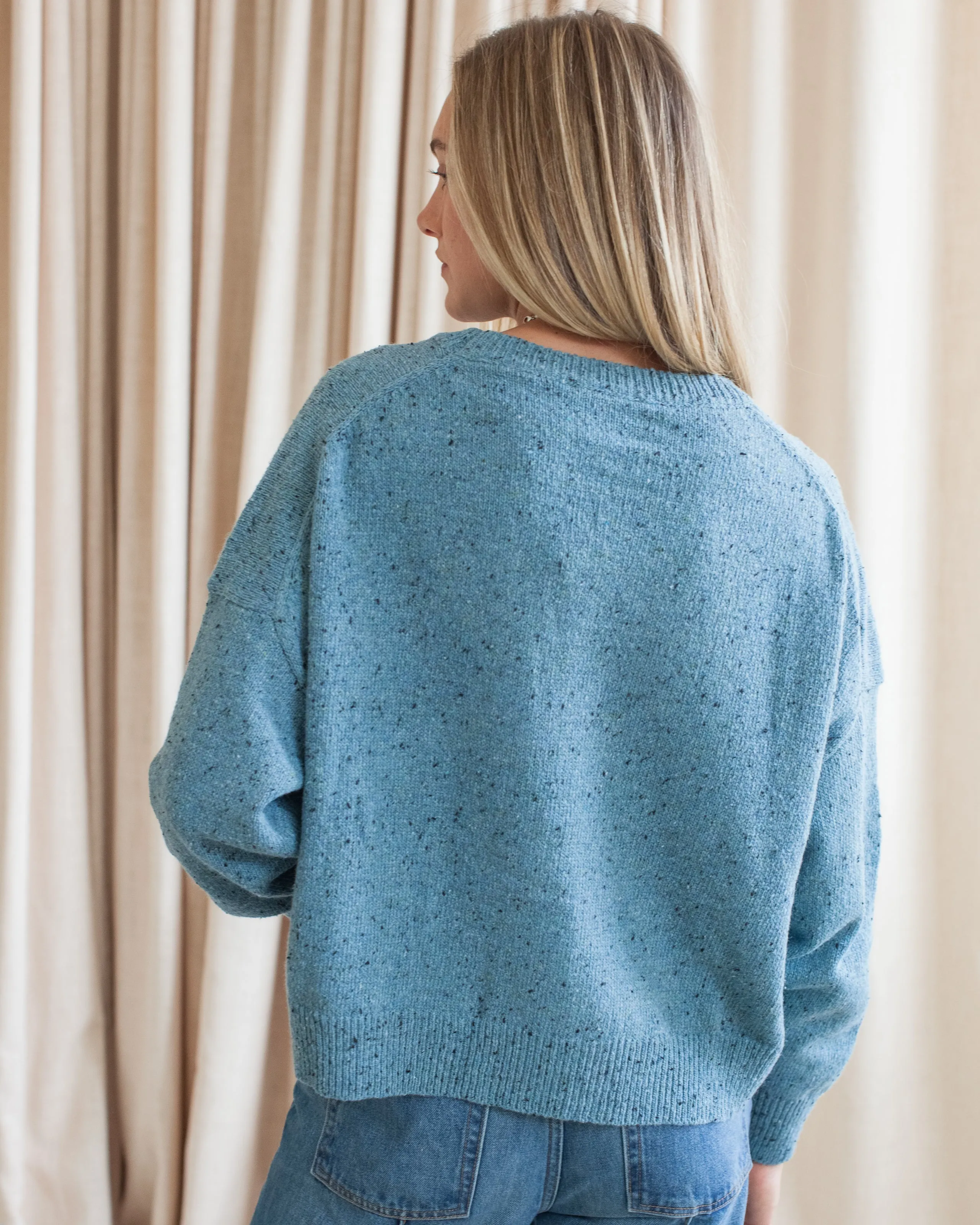 Quinn Sweater - Blue Cozy Layered Wear Layered Fashion