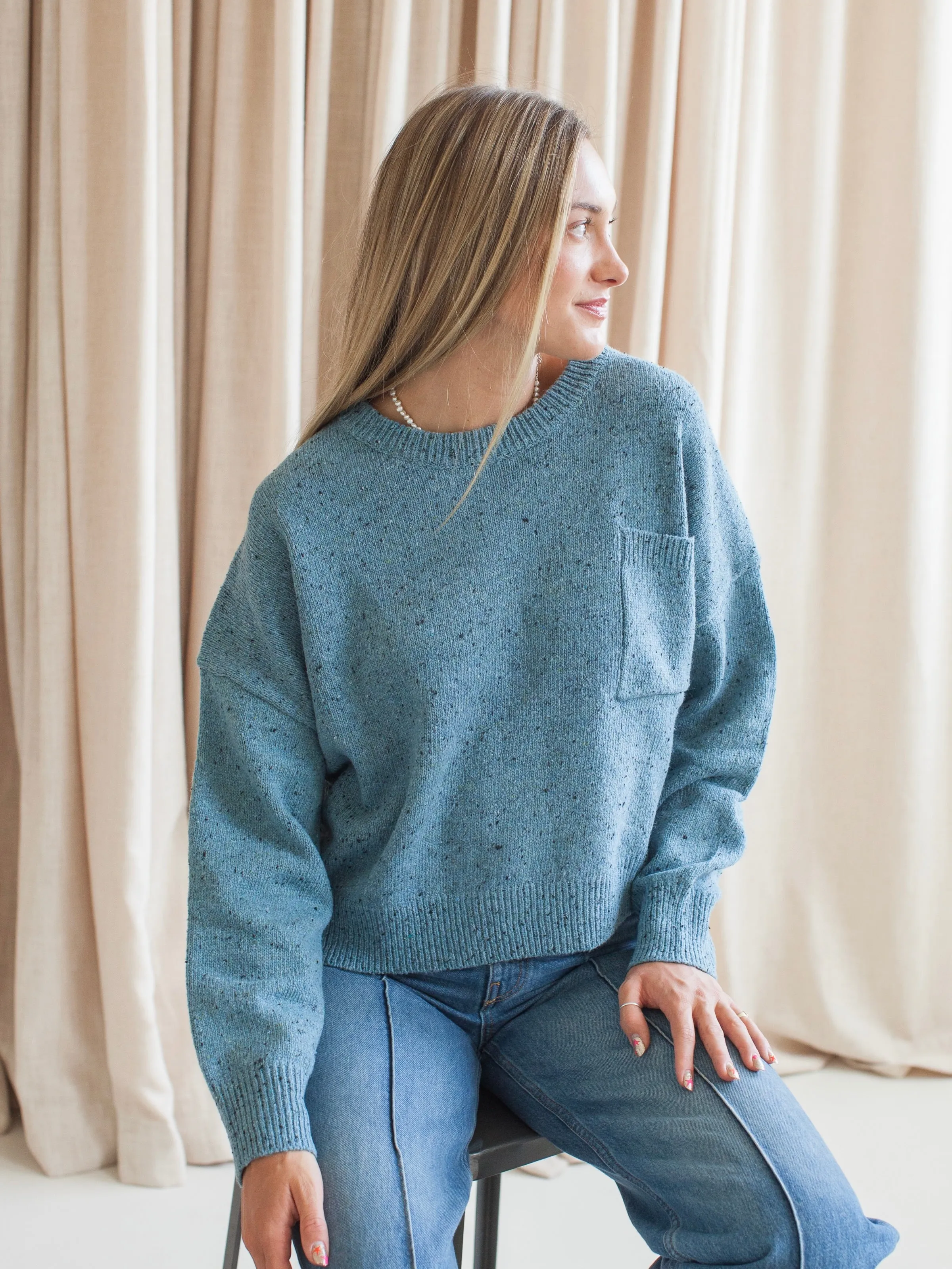 Quinn Sweater - Blue Timeless Knitwear Seasonal piece