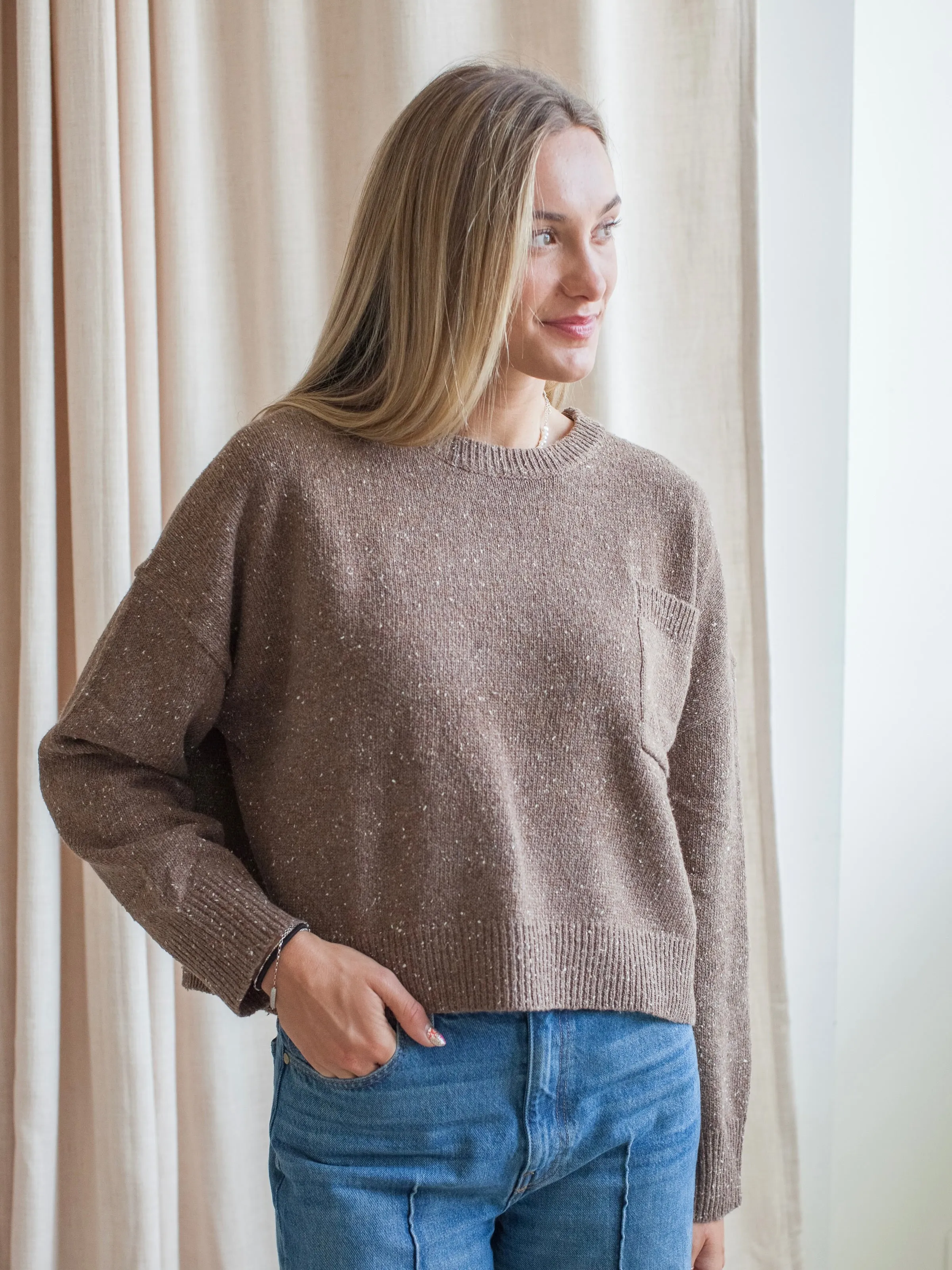 Quinn Sweater - Brown Comfy Hug Casual Performance