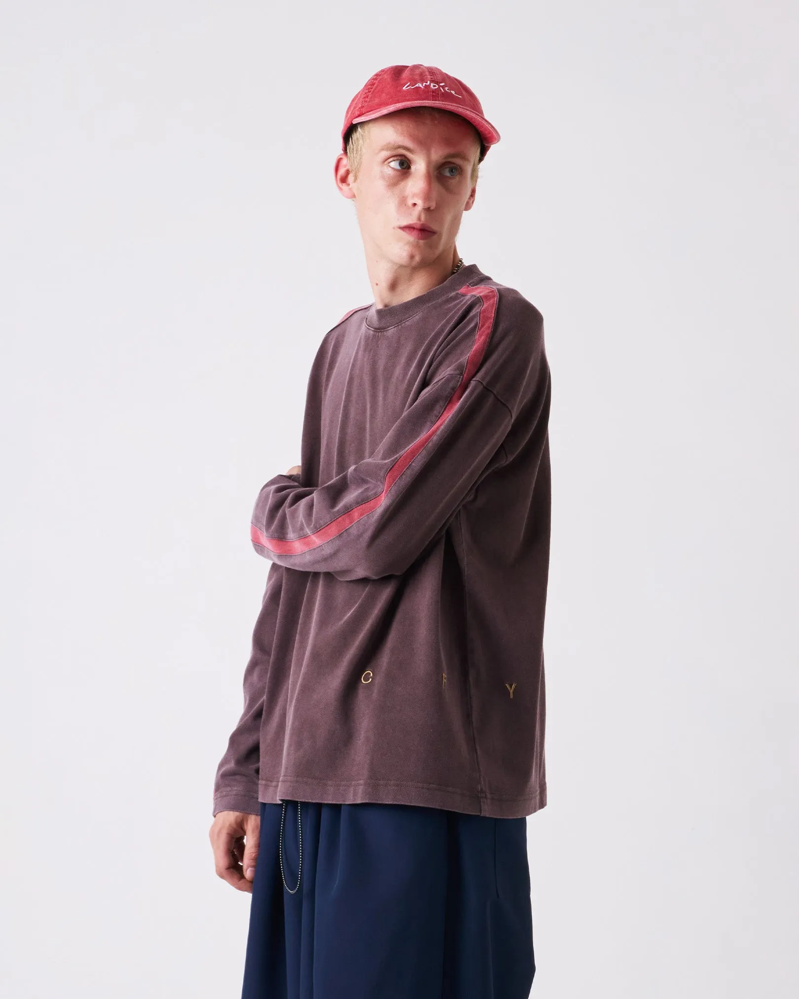 Casual Vibes Geometric Pattern Racer Longsleeve Tee