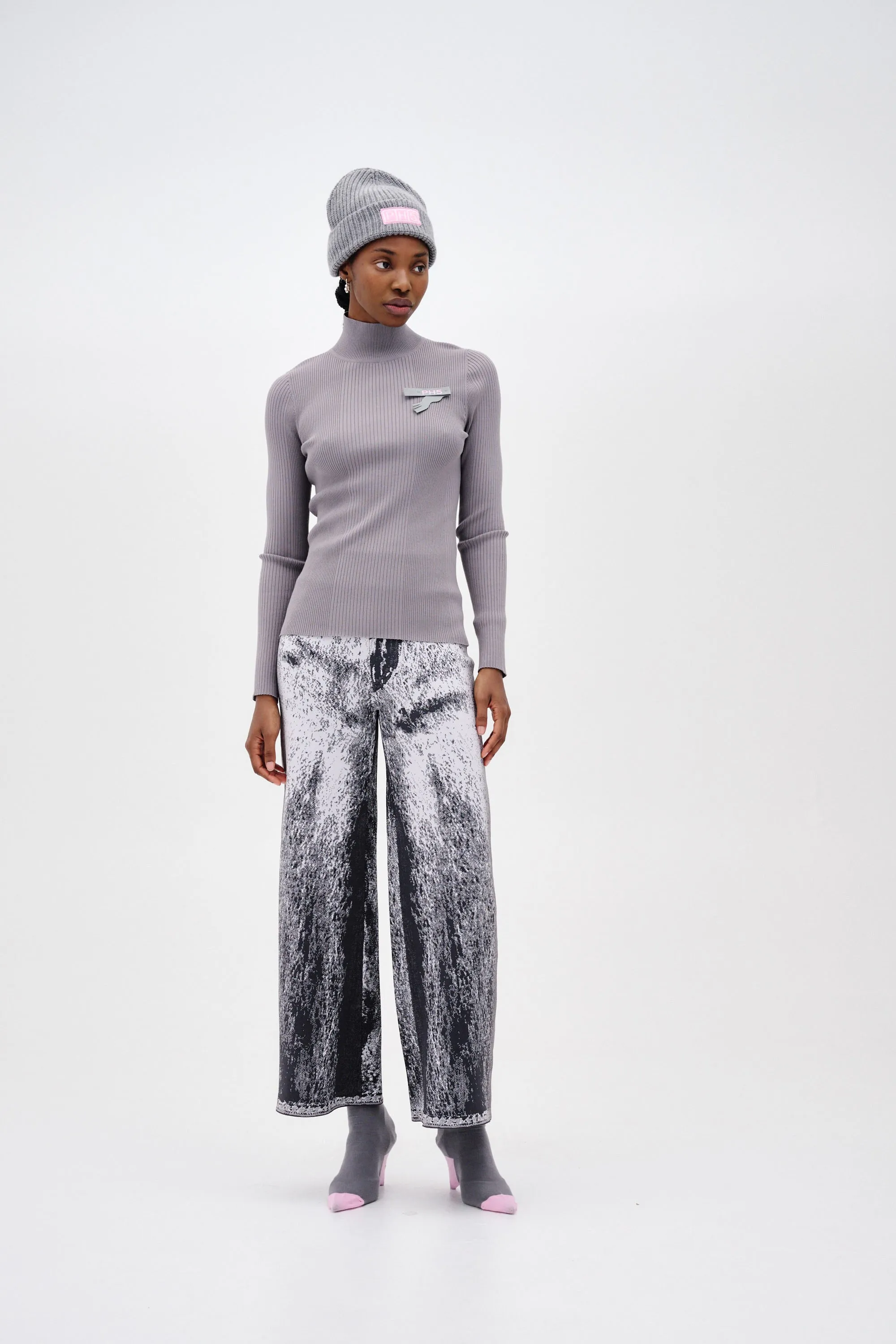 Microfiber Material Noise Reduced Zipper DORY hydraKNIT TURTLENECK TOP