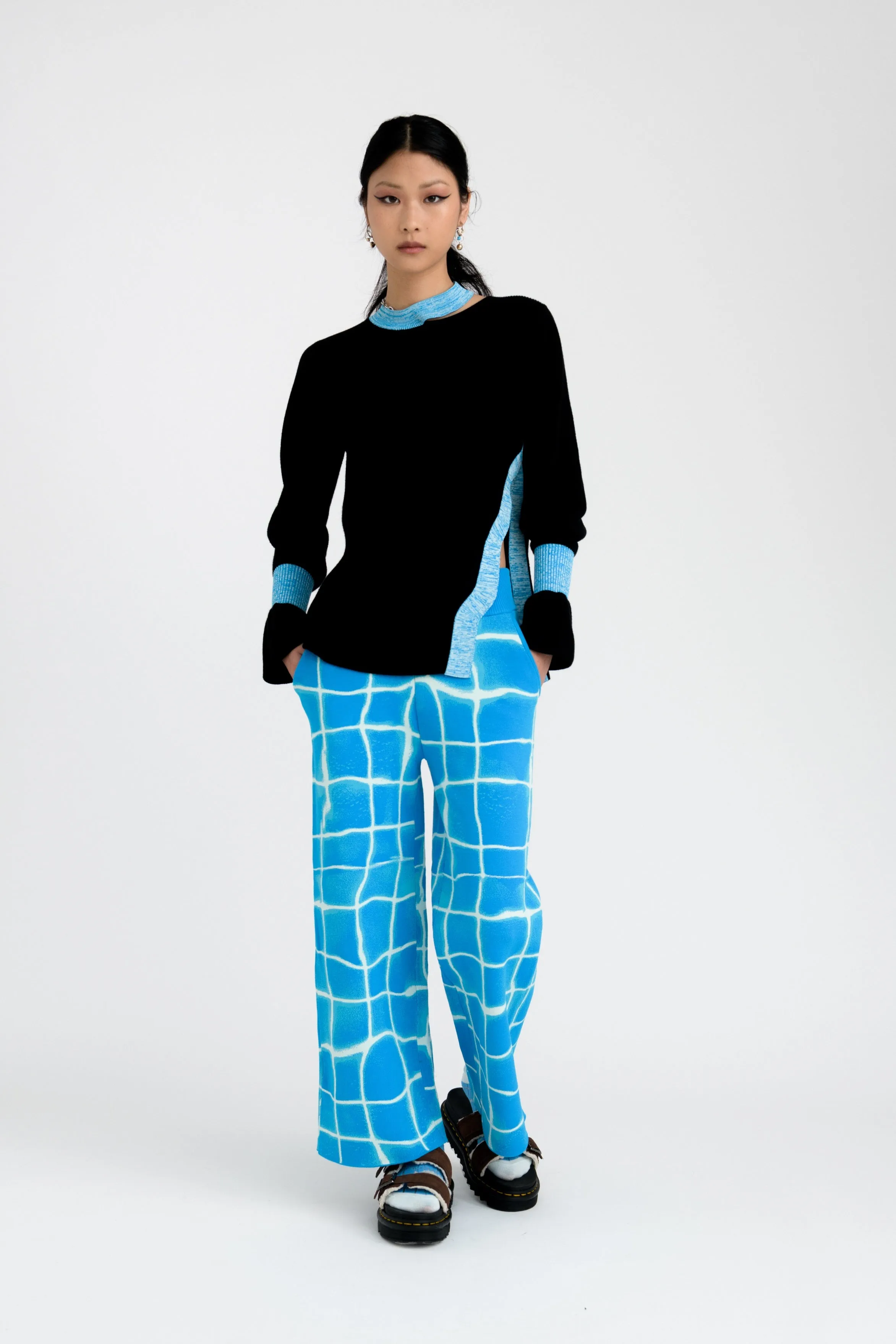 Yarn Dyed Stripes CushionedSupport RAY CASHMERE COTTON OVERSIZED PULLOVER