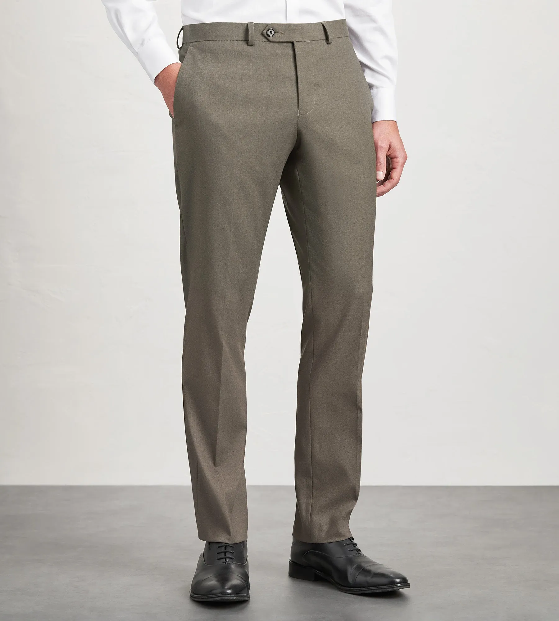 Daily Comfort Fit Slim Fit Light Brown Solid Suit Pant