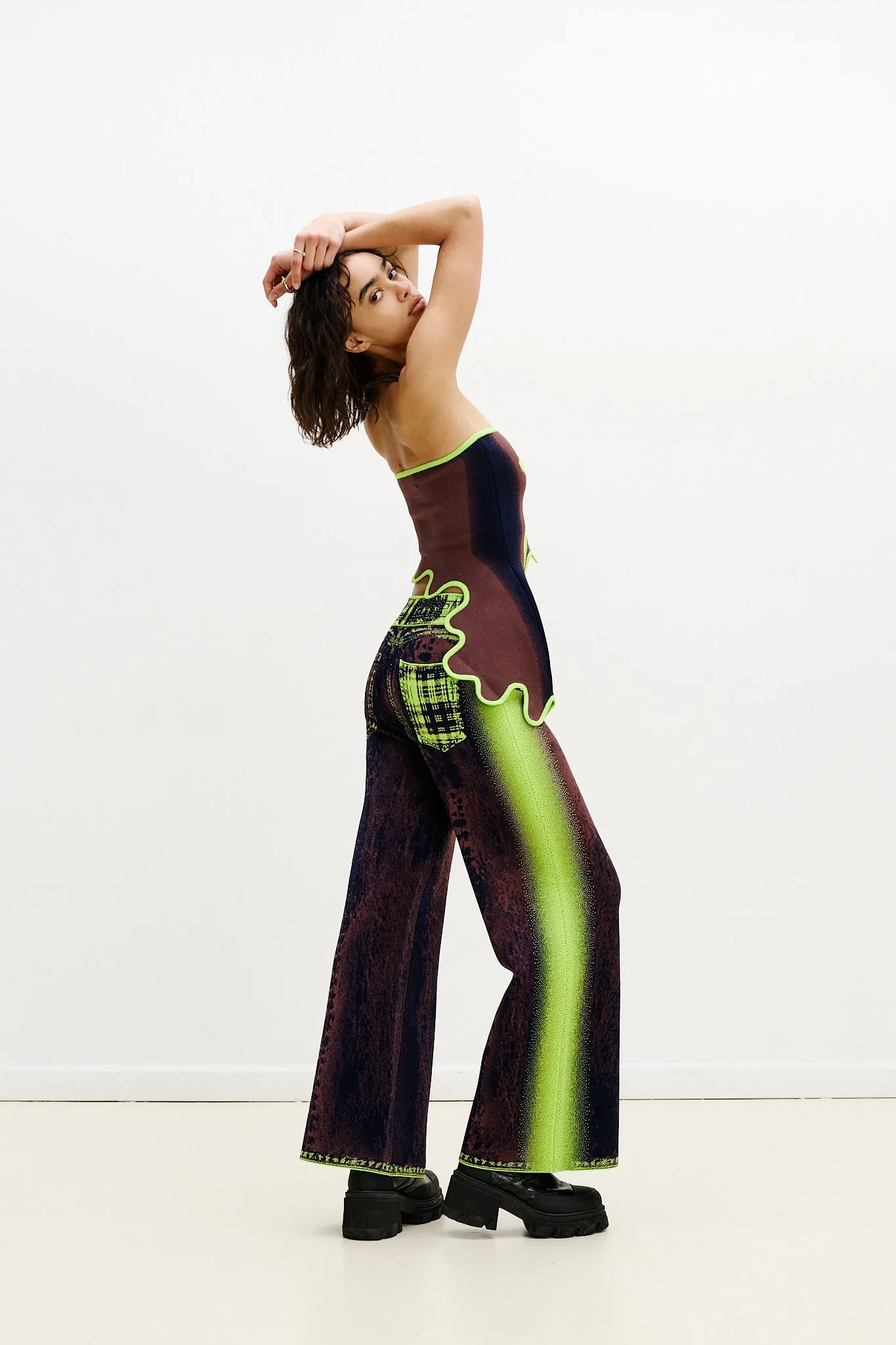 Adjustable Collar System POMELO WAVY BRA TOP