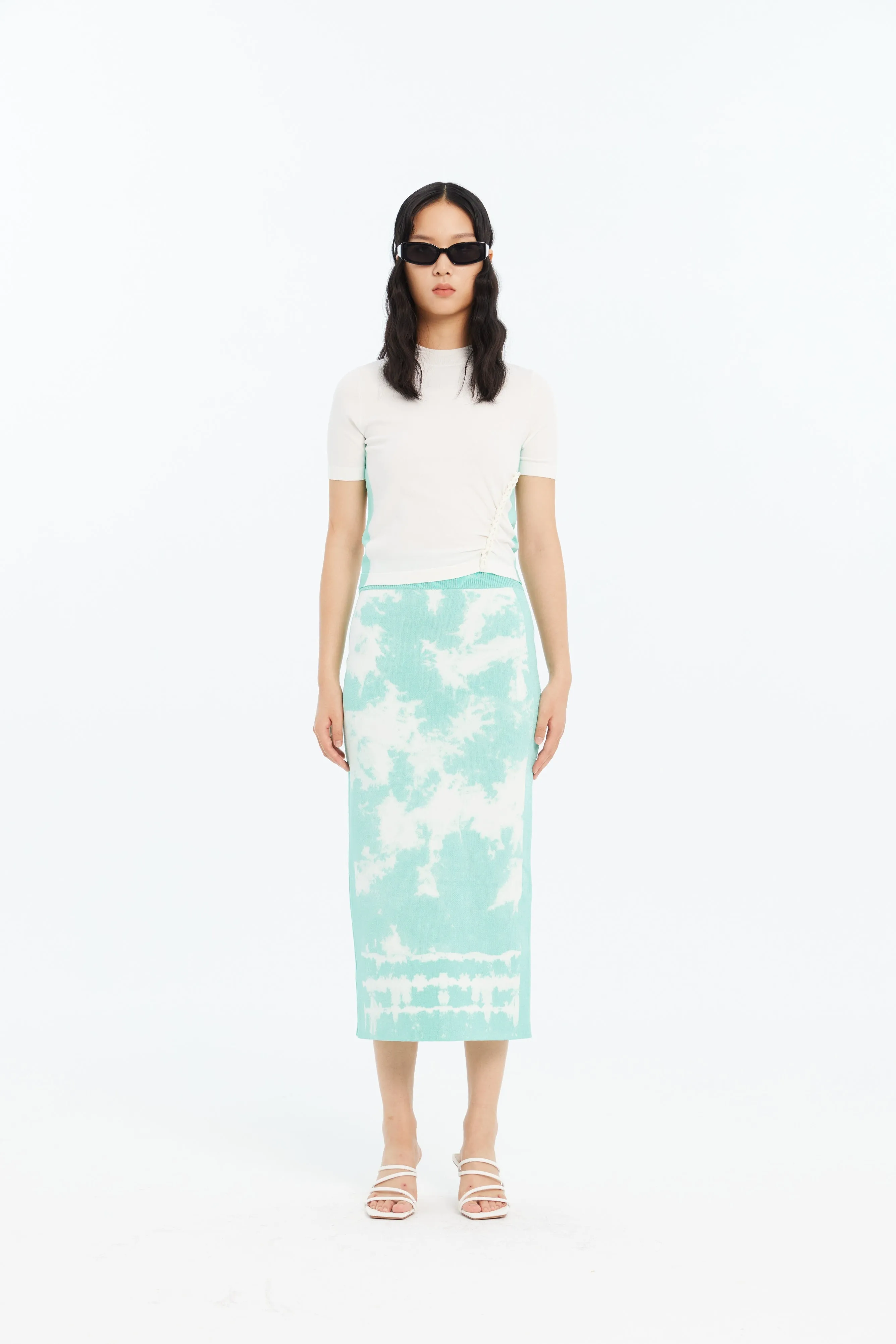 REESE ECO "TIE DYE" MIDI SKIRT AntibacterialCoating