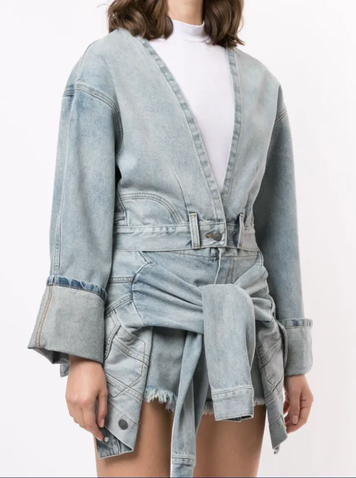 TapedSeamConstruction HYBRID DENIM JACKET BLUE WASH