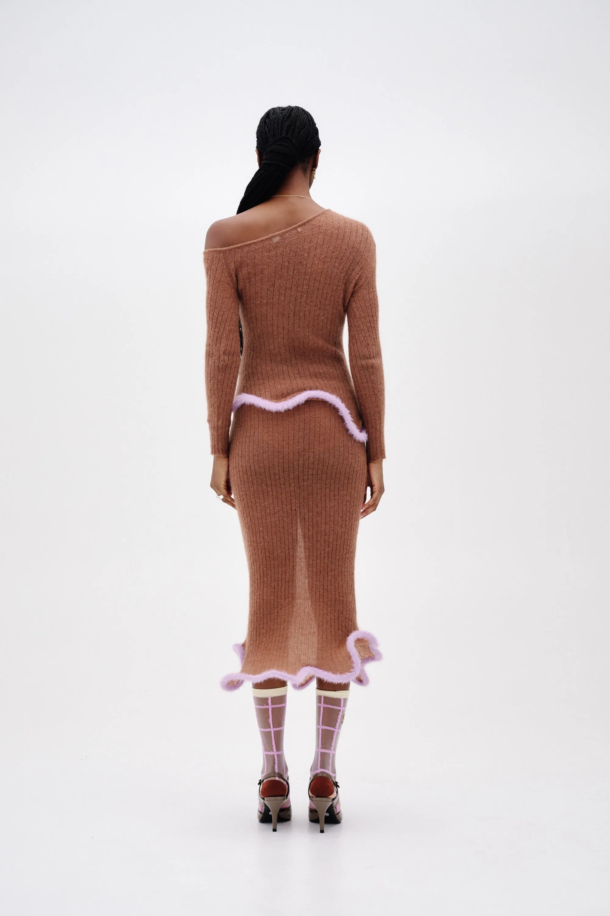 PIXIE ALPACA WAVY LONG SLEEVE TOP Soft Knit