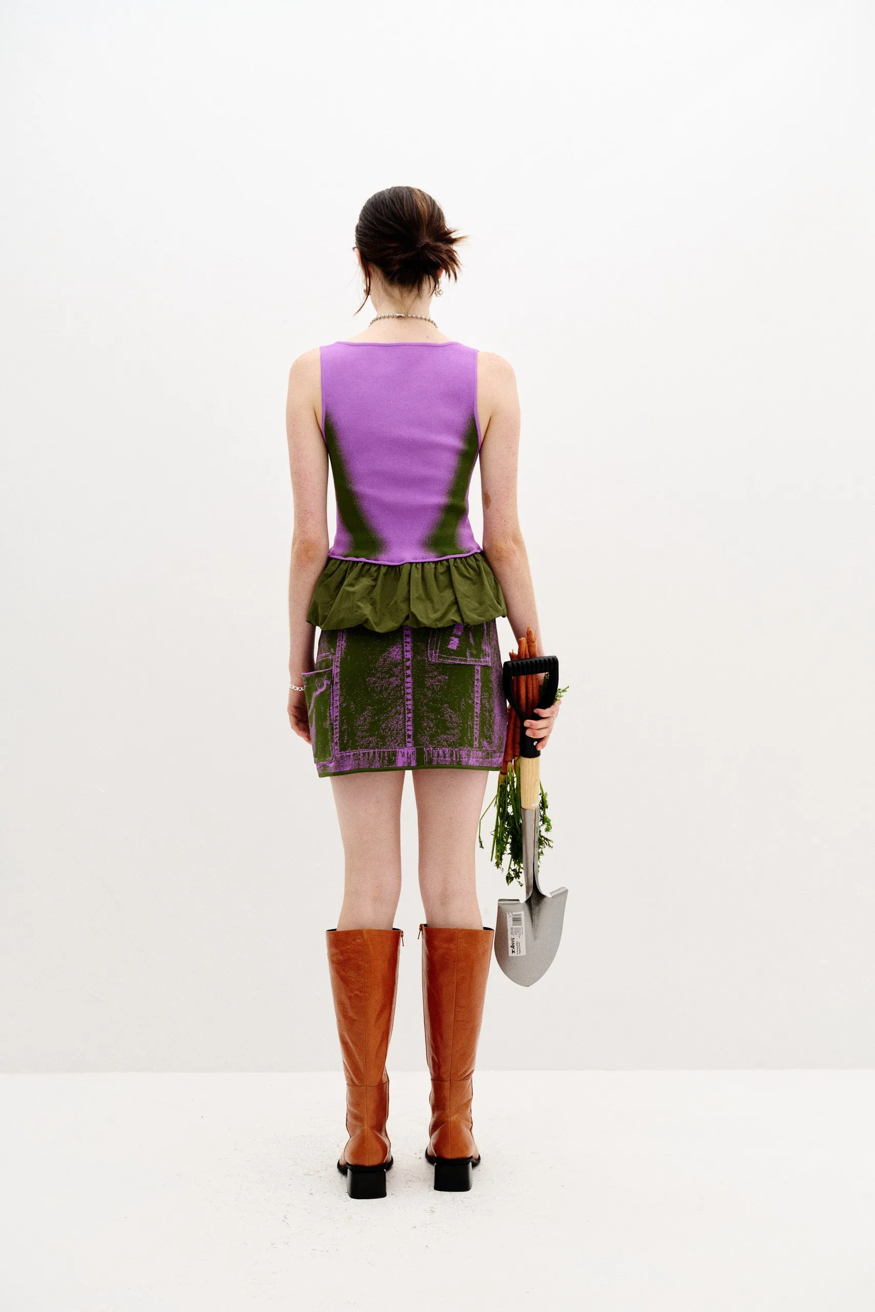 LILY MIXED MEDIA TANK TOP Non Restrictive Mobility Recycled Polyester Material