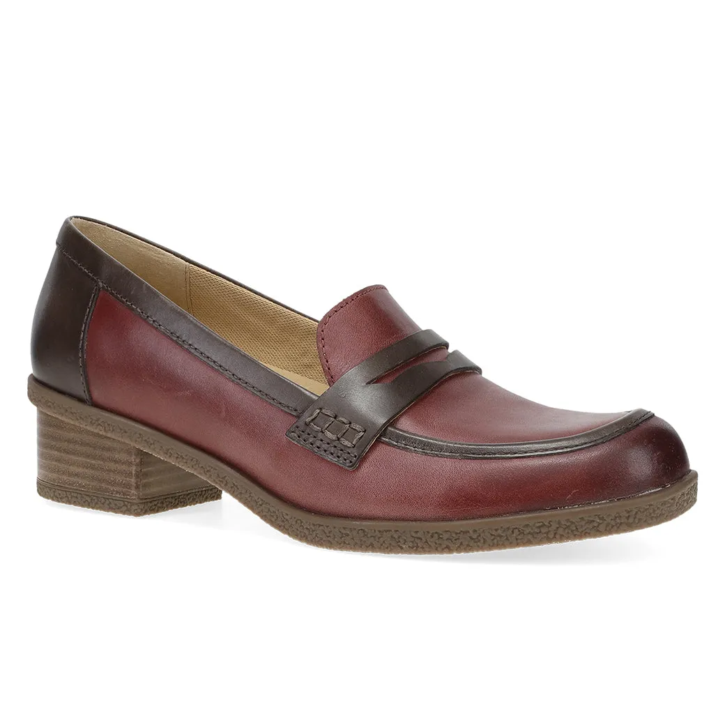 Womens Dansko Danica in Plum/Chocolate Anti Static Finish Block Stride