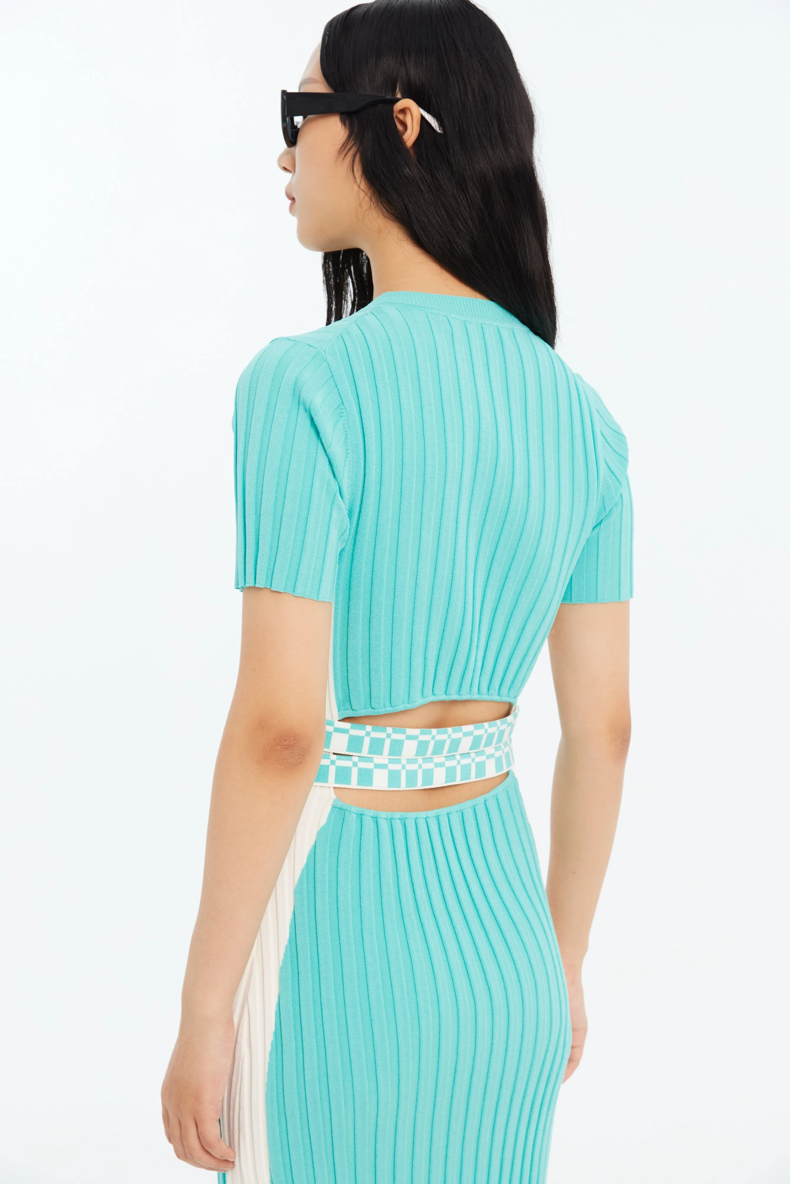 Snap-Closure JODIE ECO PLEATED LONG DRESS