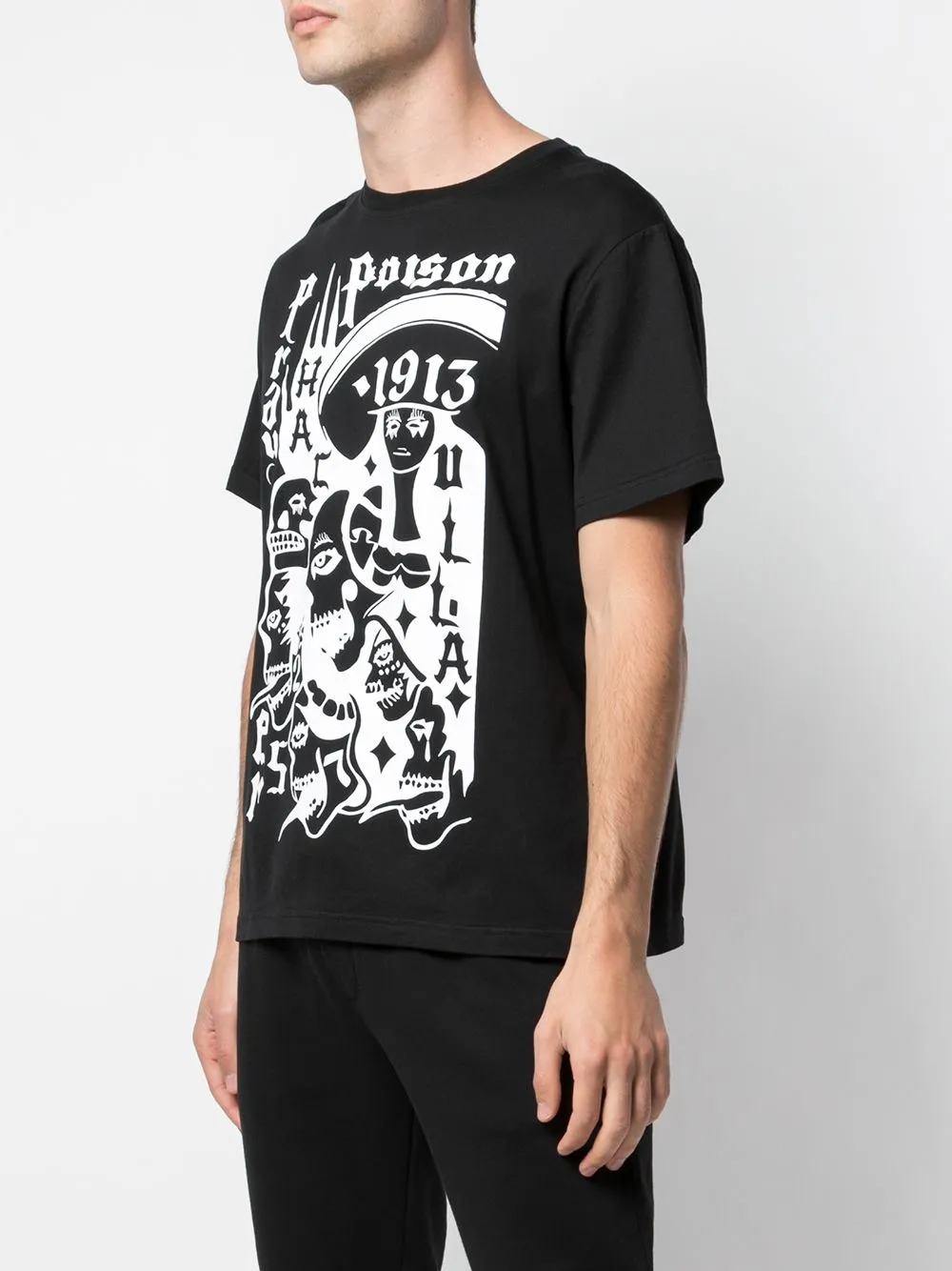 layerable Fashionable Piece POISON STANDARD TEE BLACK