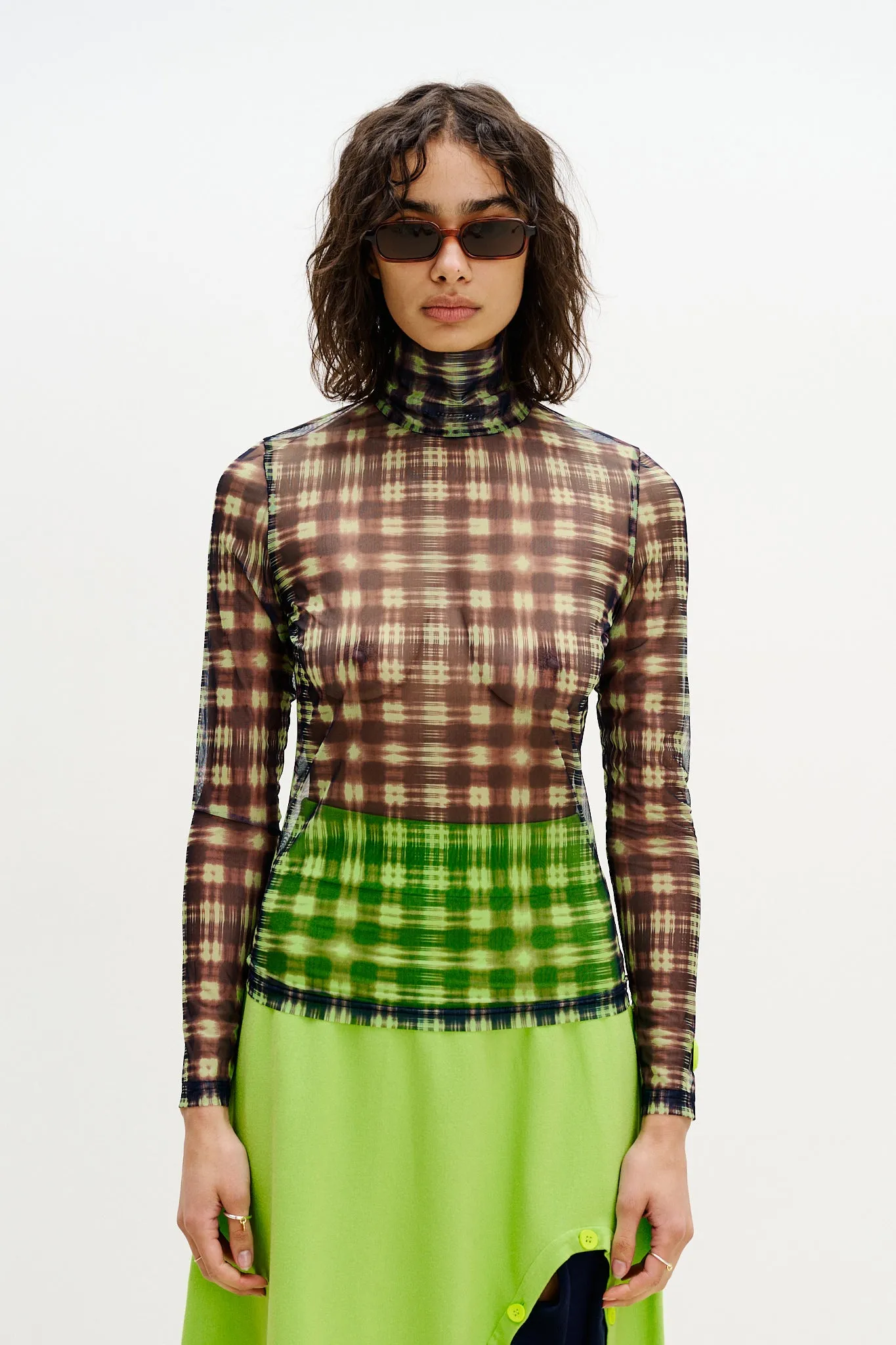 GarmentWashed Texture Breathable Ventilation SULLEY TURTLENECK TOP