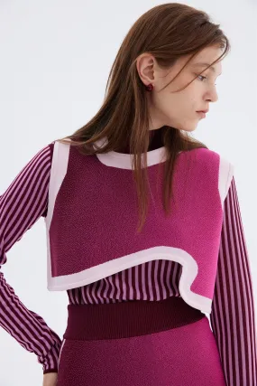 DAHLIA OVERSIZED WAVY CROP TOP SheerLayering