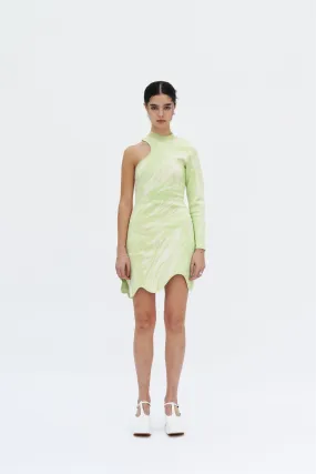 Chilly Wear Calm Lines REX ONE SLEEVE WAVY DRESS