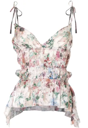 CINCHED TOP FLORAL Evergreen Functional Fashion