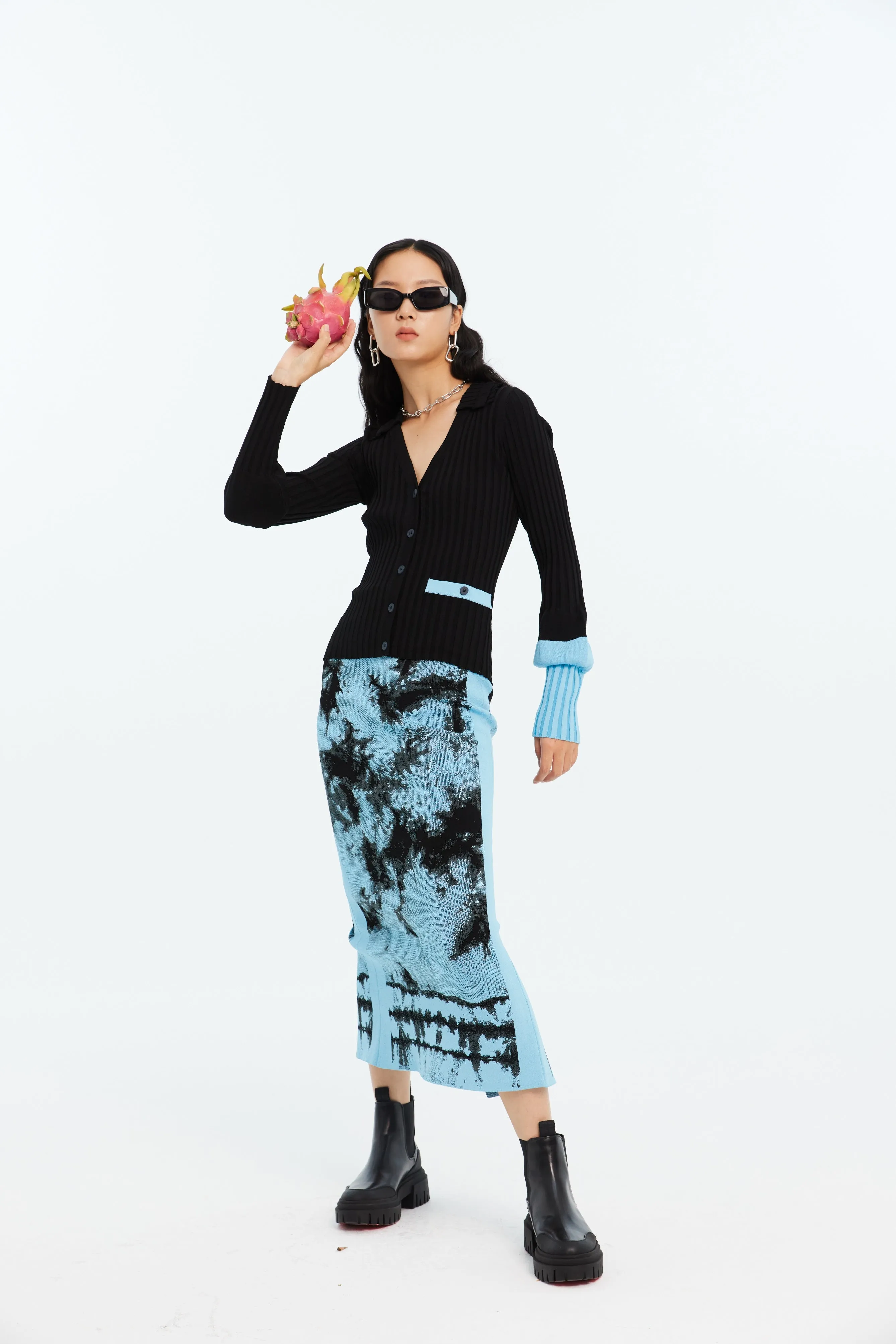 AntiStaticFabric RORY ECO V-NECK CARDIGAN