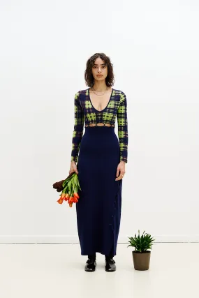 Tie-Detail ROSIE COLORBLOCK V-NECK LONG DRESS