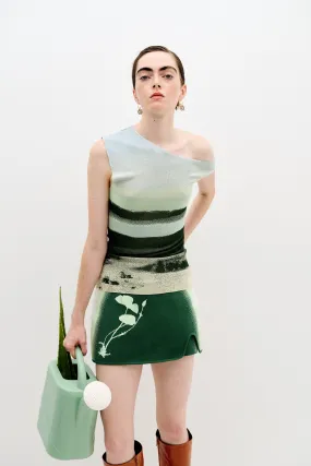 Flexible Hemline StretchComfort RUBBER LAKE PRINT TANK TOP