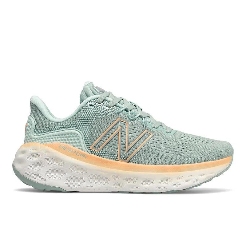 Fresh Foam X More v4 - Storm Blue with Light Mango - Women's Suede