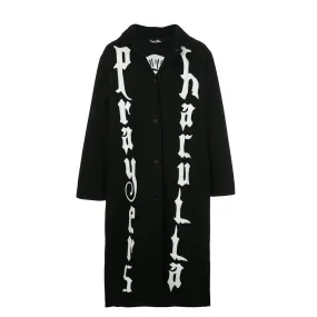 MOTHER LONG HOODED JACKET BLACK ZipperClosure Soft Touch Lining