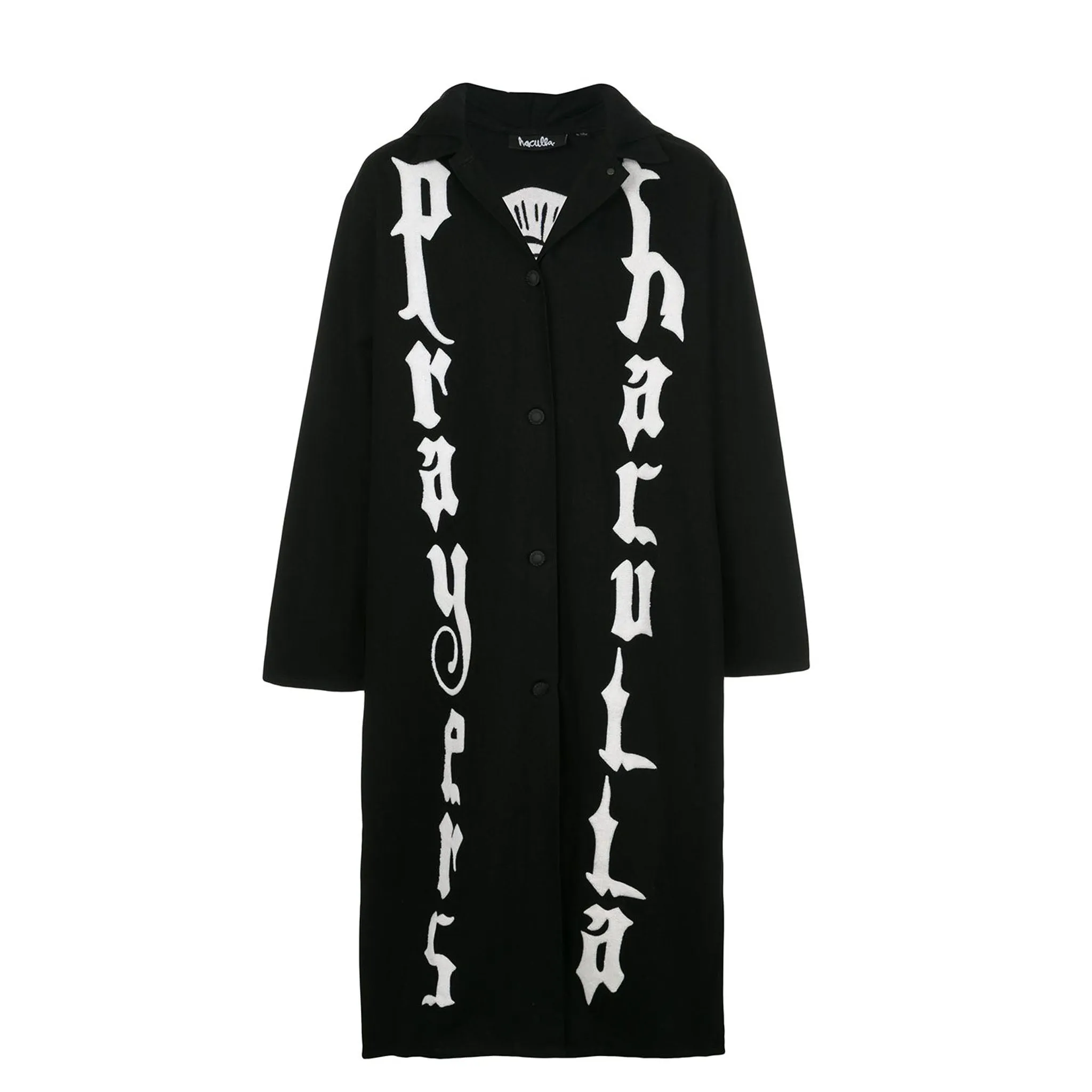 MOTHER LONG HOODED JACKET BLACK ZipperClosure Soft Touch Lining