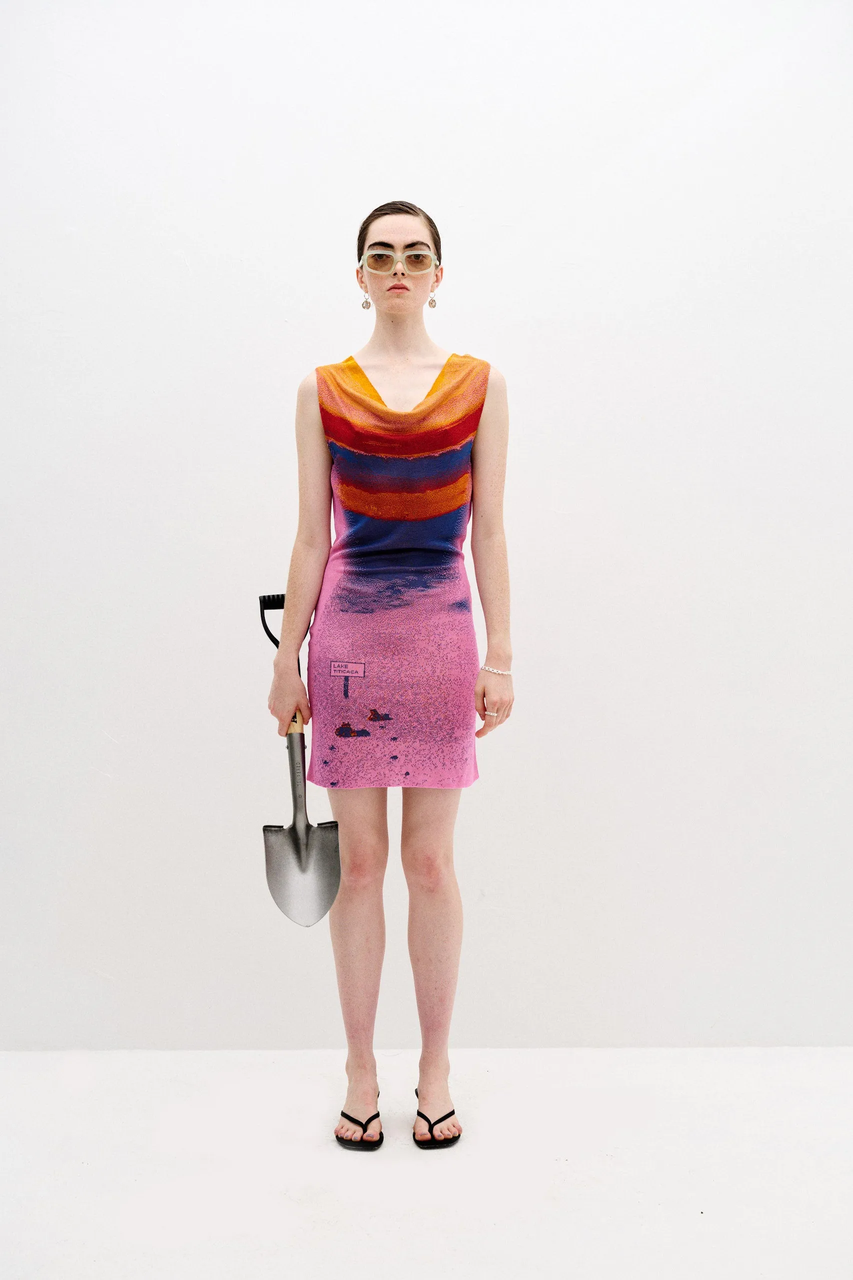 SALVIA LAKE PRINT MINI DRESS NonIrritatingLining