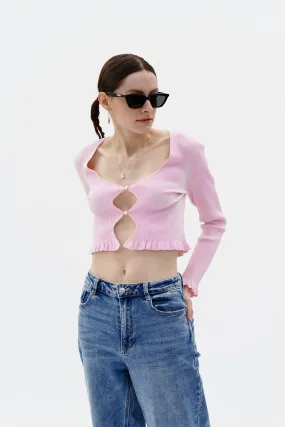 SANDY UV REACTIVE CROPPED CARDIGAN Glow In The Dark Trim