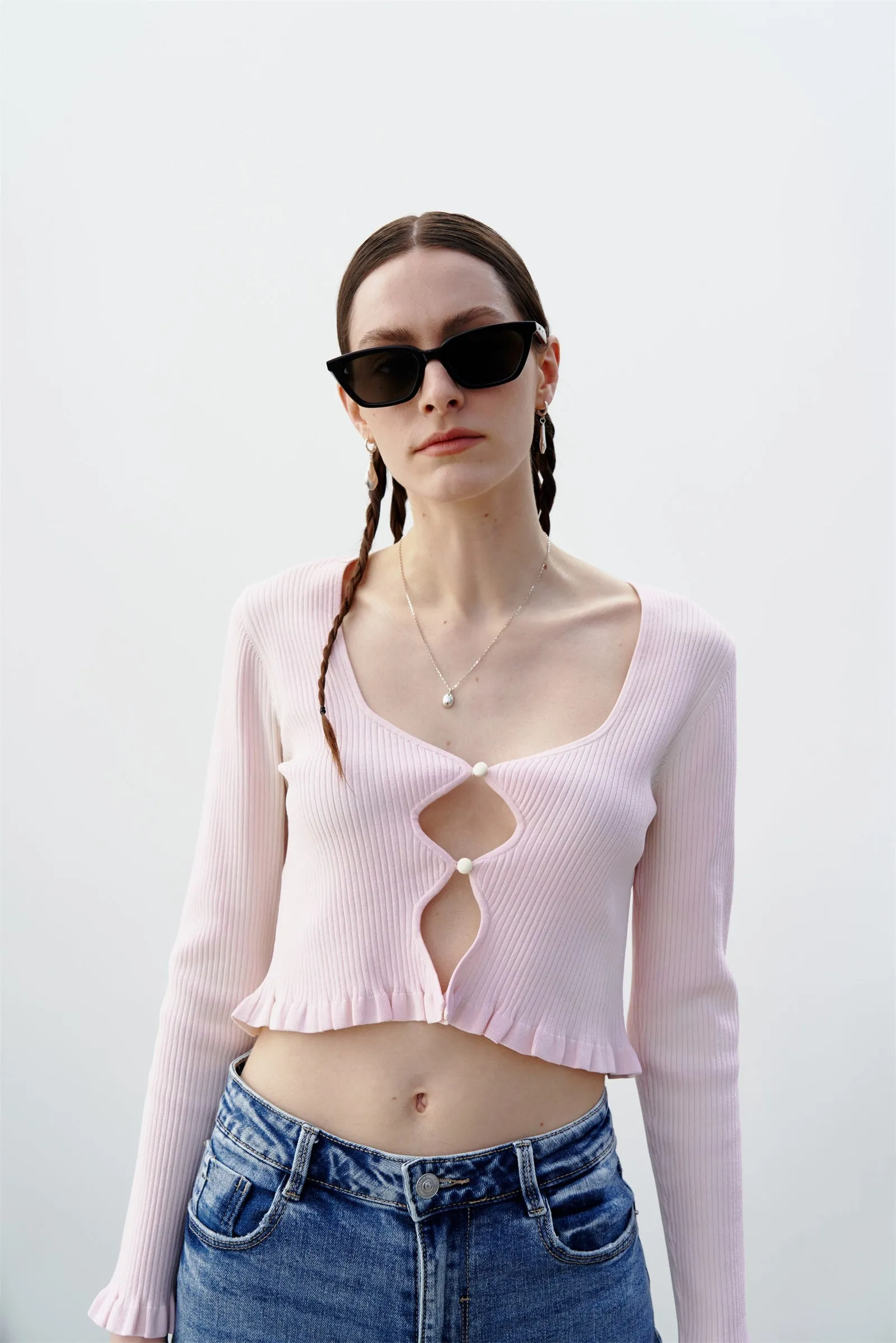 SANDY UV REACTIVE CROPPED CARDIGAN Heat Guard Hooded styles