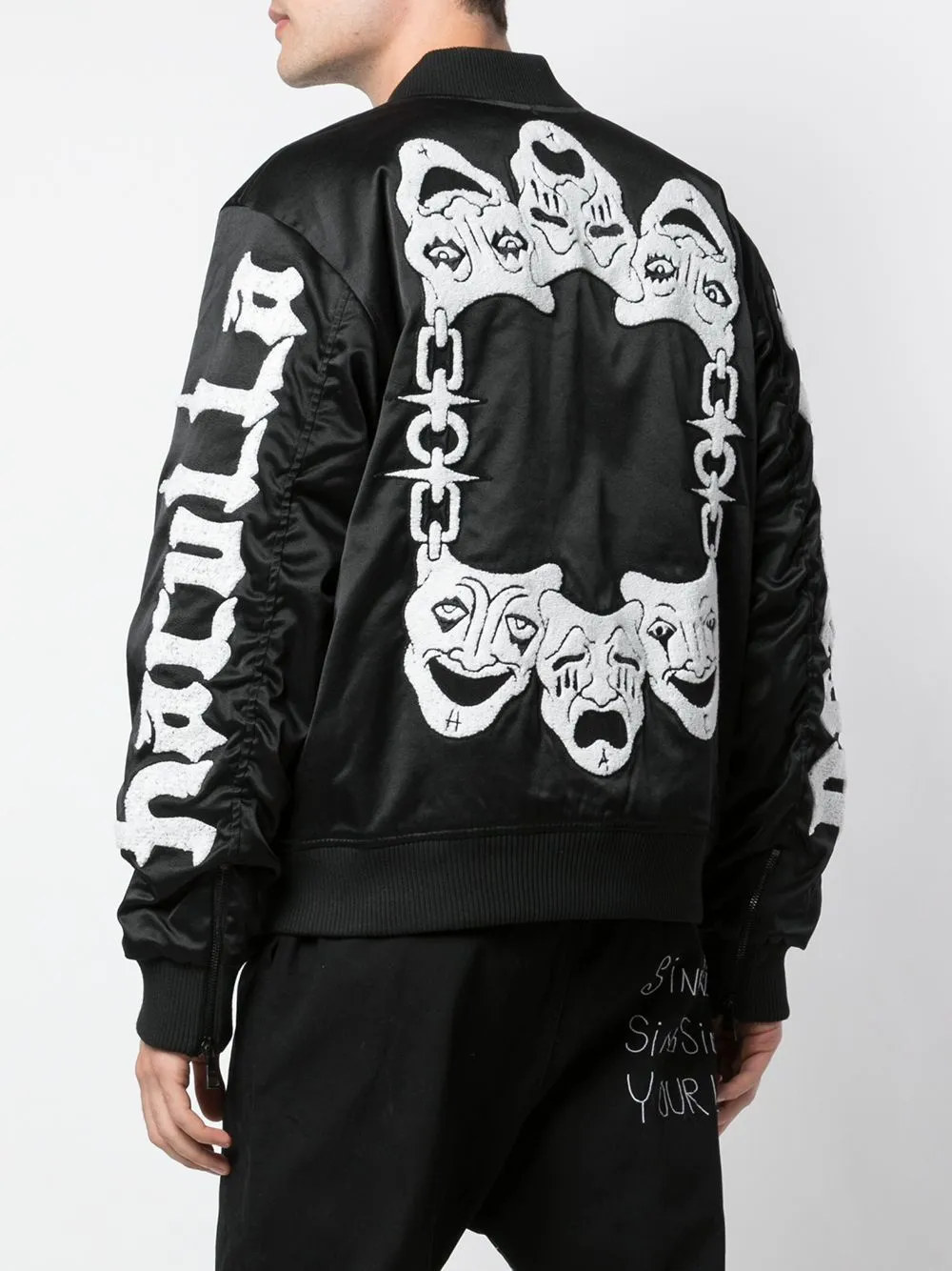 Warm Lining Casual Chill Look SCREAM BOMBER BLACK