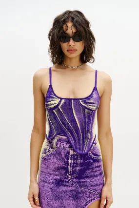 anti static coating Moisture Control Lining MILA DENIM PRINT TANK TOP