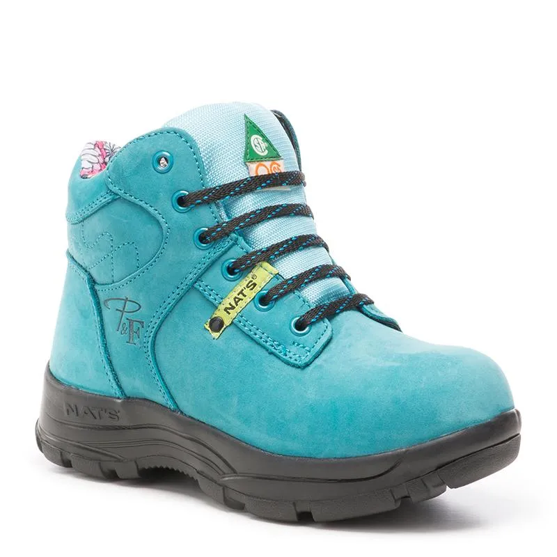 Warm Comfort Superior Design PF686T Teal Women's 6" Steel Toe Work Boots - Limited Stock