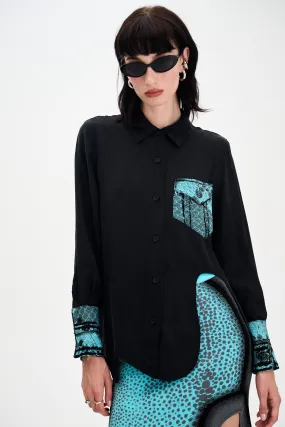 SEVERUS MIXED MEDIA OVERSIZED SHIRT Eco Friendly Material