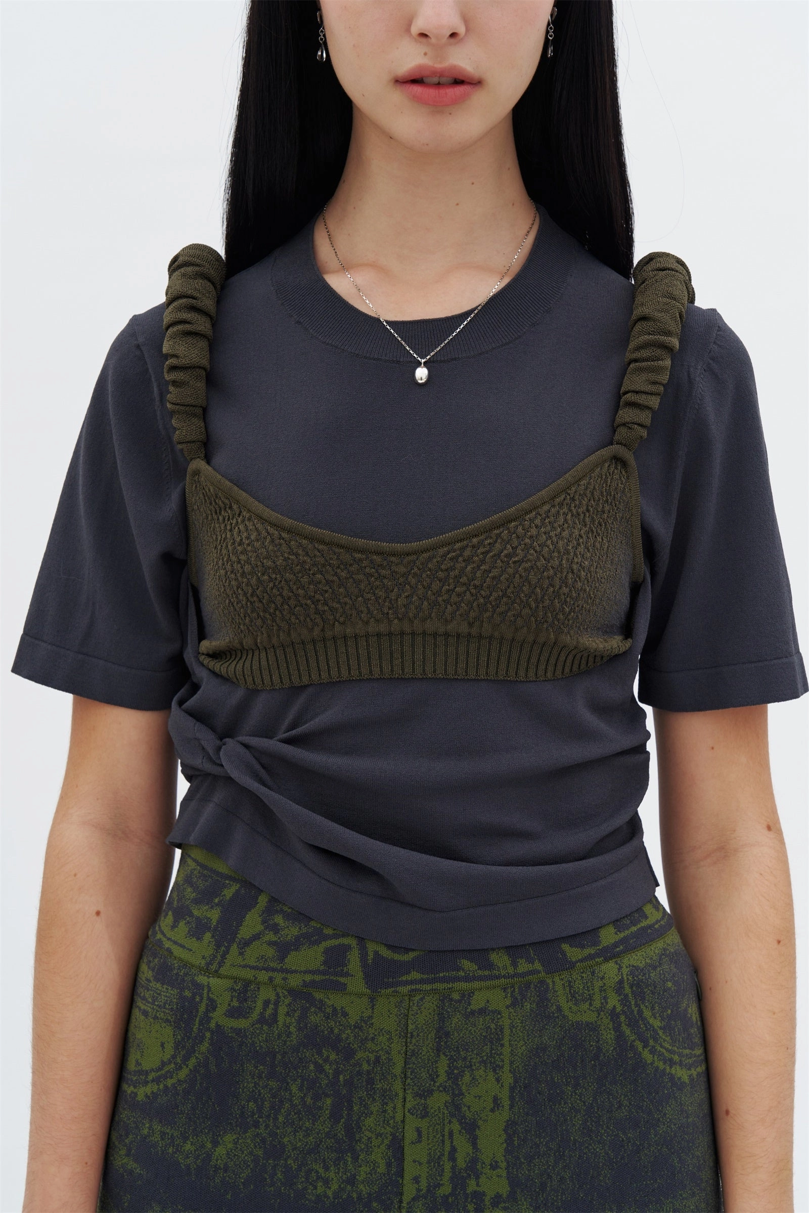 COCO 3D BUBBLE SHORT SLEEVE TOP SlimFit Vintage Pullover