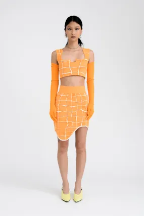 Compression Fit Flexible Gusset KATIE WAVY MINI SKIRT