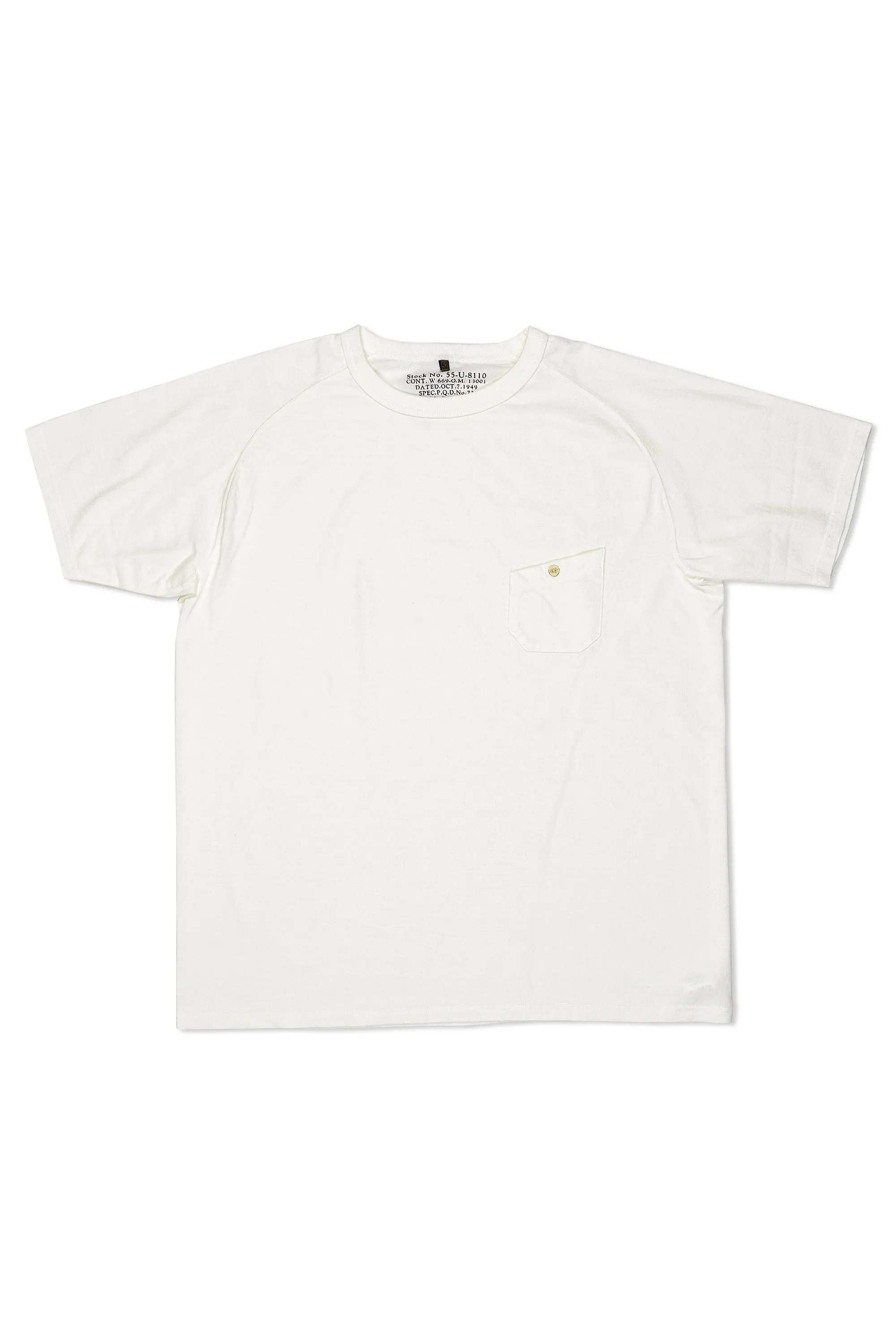 Gym Companion Nigel Cabourn Off White 5.6oz Basic Cotton T-shirt