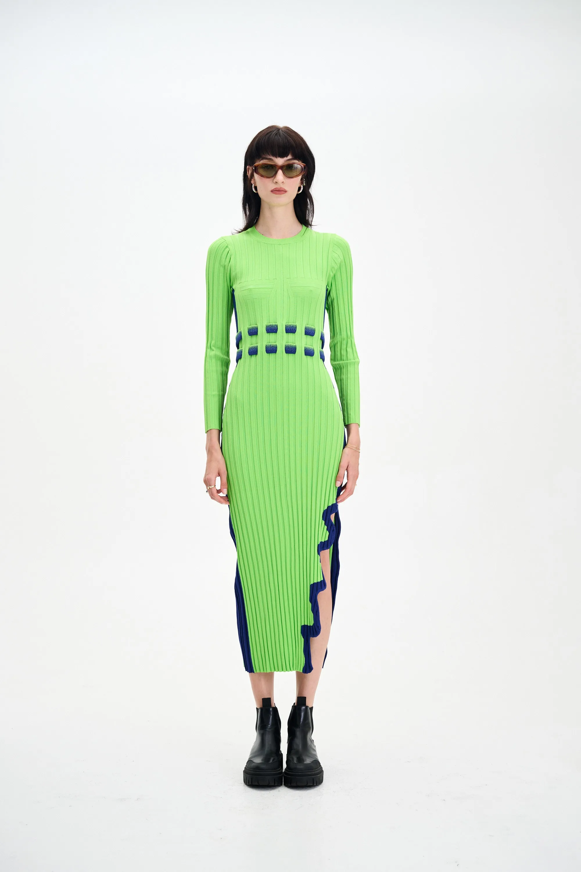 ASTER LONG SLEEVE PLEATED DRESS Polished Wear