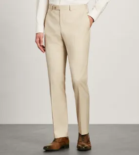 Minimalist Design Fashionable Design Modern Fit Wheat Solid Suit Pants