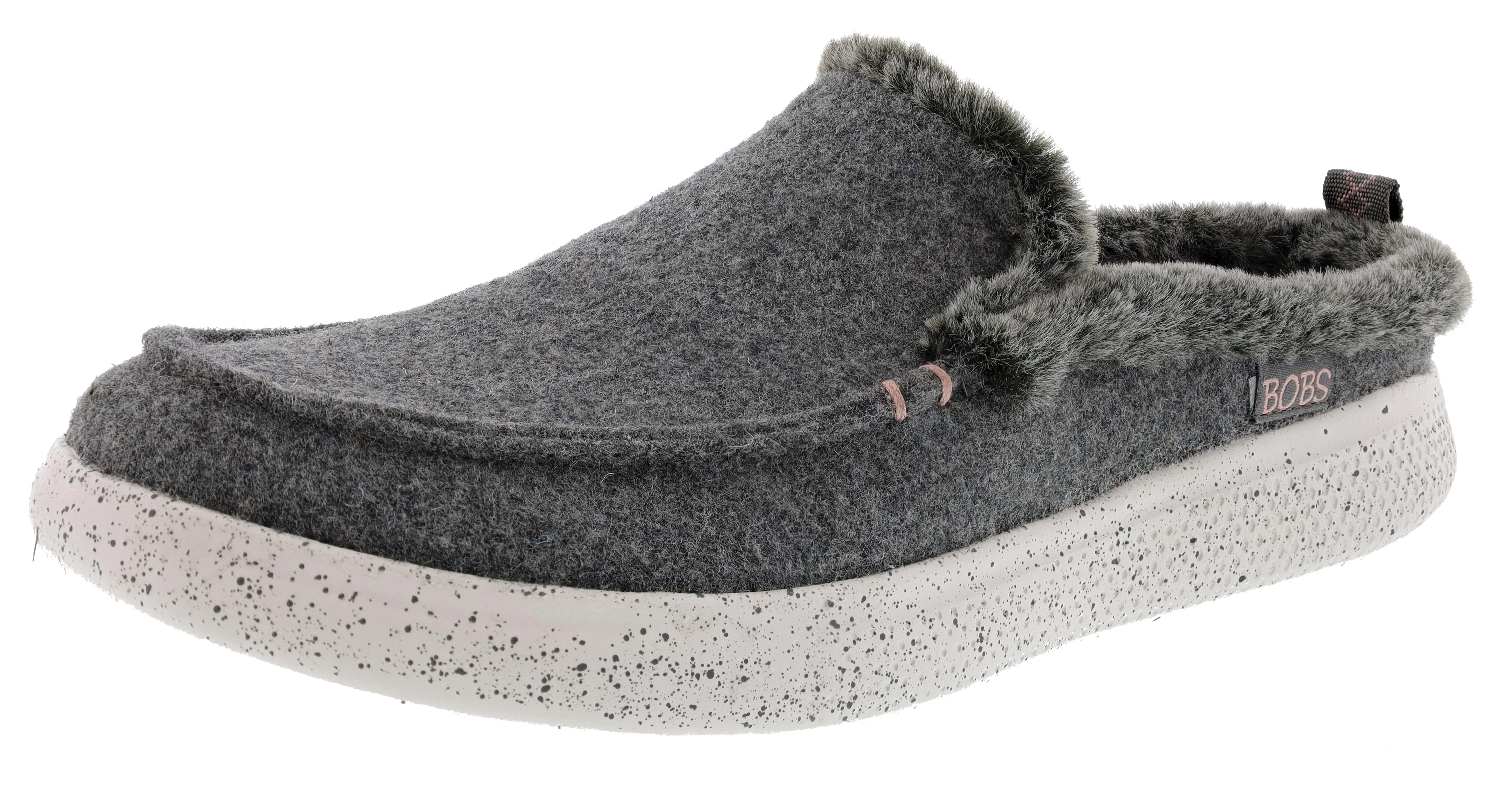All Day Support Feature Skechers Women's Bobs Skipper Wild Wooly Memory Foam Slip On Slippers