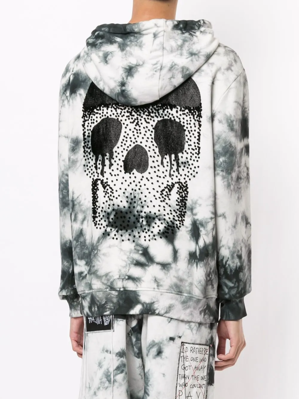 SKULL MYSTERY HOODIE OFF WHITE TIE DYE Stretch Knit Technology Silkiness