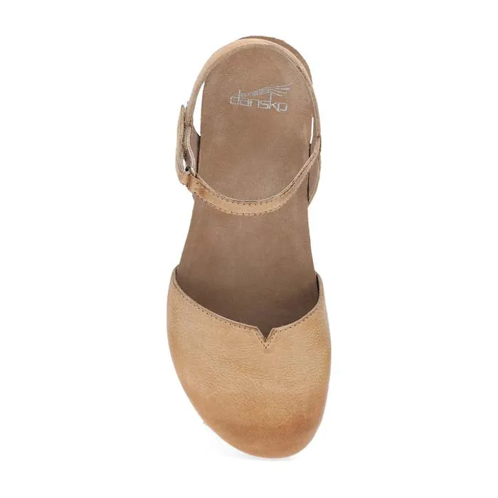 Womens Dansko Rowan Leather in Honey CanvasMaterial