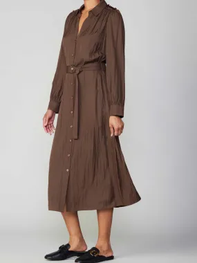 Feminine Cut Leah Chocolate Dress
