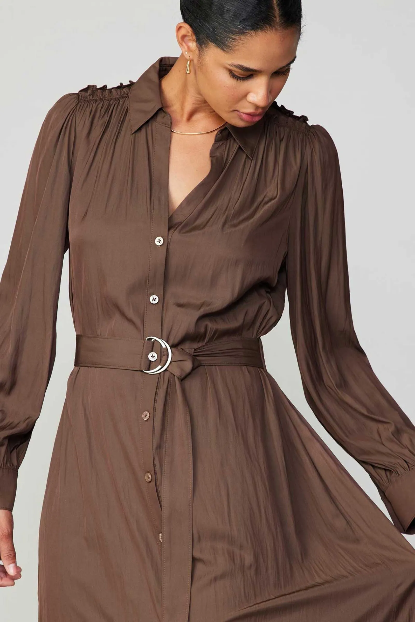 Leah Chocolate Dress everyday elegance